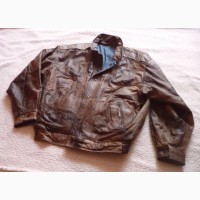Большая кожаная мужская куртка. Лот 606