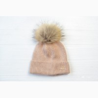 Зимняя шерстяная шапка, очень теплая! мех енота, разные цвета