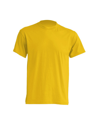 Трикотажная рубашка, футболка ярко-горчичная короткий рукав