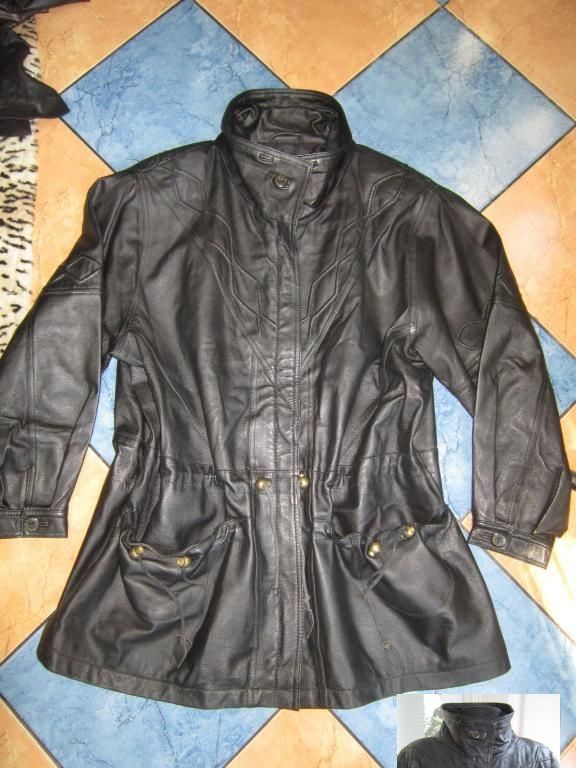 Большая женская кожаная куртка Echtes Leder. Германия. Лот 1028